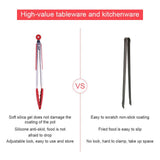 Silicone And Stainless Steel Kitchen Salad Tongs-Rosettas-Country-Kitchen