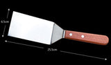 Wooden Handle Grill Turner Stainless Steel Bladed Scraper Griddle Cooking Utensil-Rosettas-Country-Kitchen