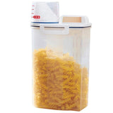 2.3L Kitchen Dry Storage Box with Measuring Cup Plastic Sealed Flour Kitchen Organizer-Rosettas-Country-Kitchen