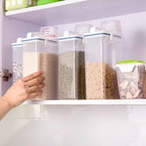 2.3L Kitchen Dry Storage Box with Measuring Cup Plastic Sealed Flour Kitchen Organizer-Rosettas-Country-Kitchen