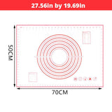 Extra Large 32x24 Inch Silicone Non-Stick Non-Skid Pastry Mat With Measurements (Red & Black)-Rosettas-Country-Kitchen