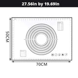 Extra Large 32x24 Inch Silicone Non-Stick Non-Skid Pastry Mat With Measurements (Red & Black)-Rosettas-Country-Kitchen