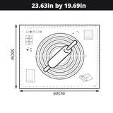 Extra Large 32x24 Inch Silicone Non-Stick Non-Skid Pastry Mat With Measurements (Red & Black)-Rosettas-Country-Kitchen