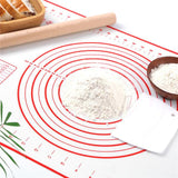 Extra Large 32x24 Inch Silicone Non-Stick Non-Skid Pastry Mat With Measurements (Red & Black)-Rosettas-Country-Kitchen