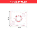 Extra Large 32x24 Inch Silicone Non-Stick Non-Skid Pastry Mat With Measurements (Red & Black)-Rosettas-Country-Kitchen