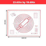 Extra Large 32x24 Inch Silicone Non-Stick Non-Skid Pastry Mat With Measurements (Red & Black)-Rosettas-Country-Kitchen