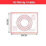 Extra Large 32x24 Inch Silicone Non-Stick Non-Skid Pastry Mat With Measurements (Red & Black)-Rosettas-Country-Kitchen