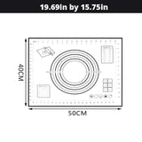 Extra Large 32x24 Inch Silicone Non-Stick Non-Skid Pastry Mat With Measurements (Red & Black)-Rosettas-Country-Kitchen
