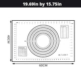 Extra Large 32x24 Inch Silicone Non-Stick Non-Skid Pastry Mat With Measurements (Red & Black)-Rosettas-Country-Kitchen