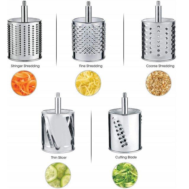 Southern Homewares 2 in 1 Deluxe Hand Crank Rotary Drum Grater Shredder Slicer Kitchen Tool Cheese Fruits Vegetables Nuts