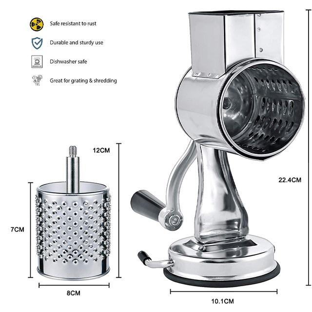 Rotary Cheese Grater, Manual Food Crusher With Interchangeable Drums For  Grating Cheese And Multi Nut, Nut Grinder, Kitchen Supplies, Kitchen  Accessories - Temu