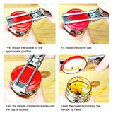 Multifunctional Stainless Steel Adjustable Slide Jar Bottle Opener-Rosettas-Country-Kitchen
