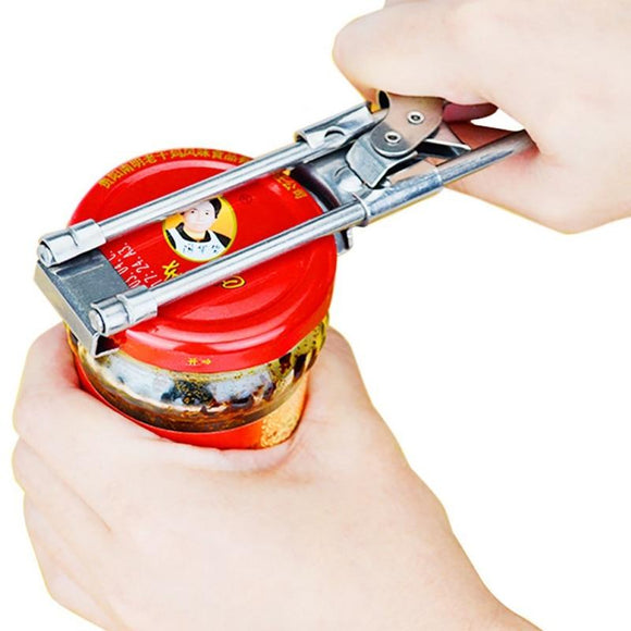 Multifunctional Stainless Steel Adjustable Slide Jar Bottle Opener-Rosettas-Country-Kitchen