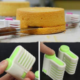 Plastic 2PCS Kitchen DIY Cake Bread Cutter Leveler Slicer Cutting Fixator Tool 5 Layers Tools Cake Decorating Tools-Rosettas-Country-Kitchen