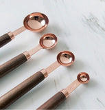 Premium Copper Over Stainless Steel Measuring Cups and Spoons Set of 8-Rosettas-Country-Kitchen