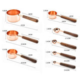 Premium Copper Over Stainless Steel Measuring Cups and Spoons Set of 8-Rosettas-Country-Kitchen
