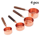 Premium Copper Over Stainless Steel Measuring Cups and Spoons Set of 8-Rosettas-Country-Kitchen