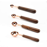 Premium Copper Over Stainless Steel Measuring Cups and Spoons Set of 8-Rosettas-Country-Kitchen