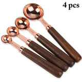 Premium Copper Over Stainless Steel Measuring Cups and Spoons Set of 8-Rosettas-Country-Kitchen