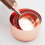 Premium Copper Over Stainless Steel Measuring Cups and Spoons Set of 8-Rosettas-Country-Kitchen