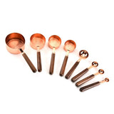 Premium Copper Over Stainless Steel Measuring Cups and Spoons Set of 8-Rosettas-Country-Kitchen