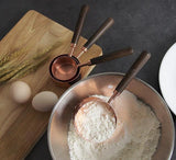 Premium Copper Over Stainless Steel Measuring Cups and Spoons Set of 8-Rosettas-Country-Kitchen