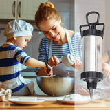 Stainless steel Nozzles Tip Sets Icing Piping Cake Cream Syringe Pastry Cake Decorating Tools-Rosettas-Country-Kitchen