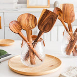 Sustainable All Wooden Long Handle Non-stick Cooking Utensils-Rosettas-Country-Kitchen