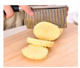 Wavy Edged Stainless Steel Vegetable Fruit Cutting Tool Crinkle French Fries Maker-Rosettas-Country-Kitchen
